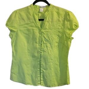 Richard Malcolm Lime Green Linen Top Suze M